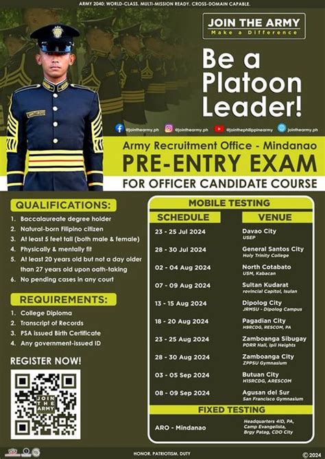 army recruitment office mindanao online registration 2024